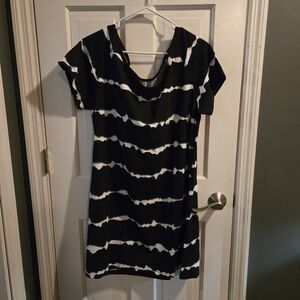 Black and White Striped Dress